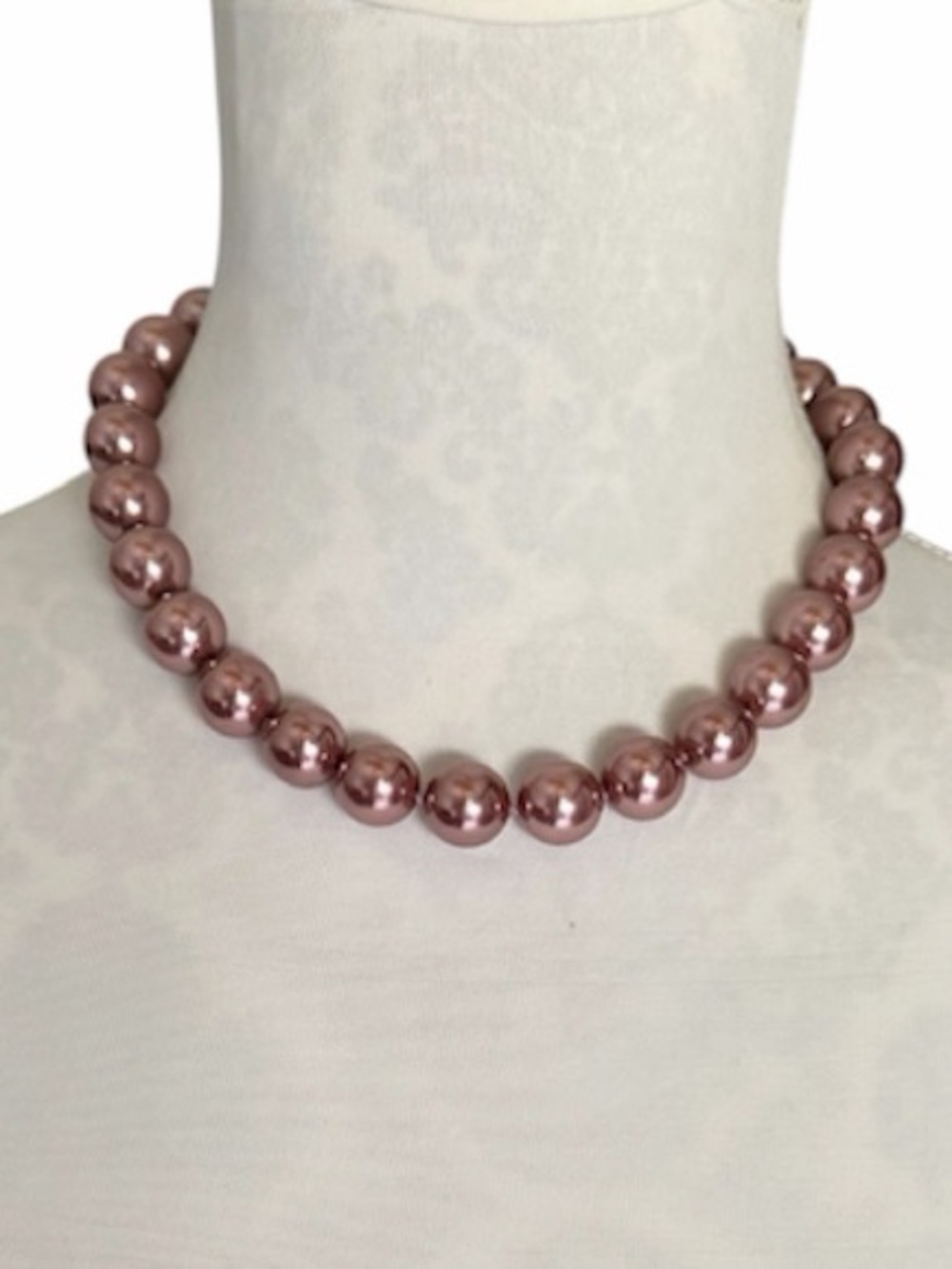 Charter Club Mauve Faux Pearl Beaded Necklace | Classic Statement Jewelry